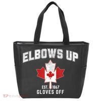 Elbows Up EST 1867 Canadian Maple Leaf Canada Tote Bag thumb 0