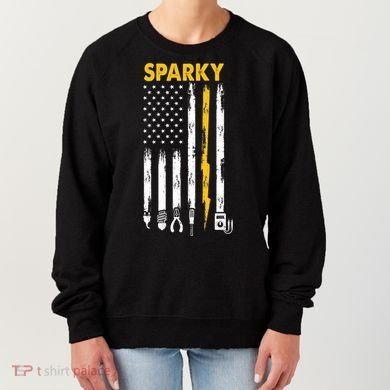 Electrician US Flag Sparky Tools Women's Sweatshirt