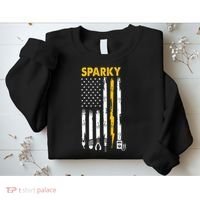 Electrician US Flag Sparky Tools Sweatshirt thumb 2