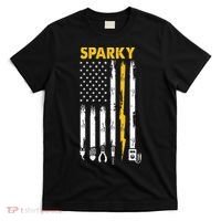 Electrician US Flag Sparky Tools T-Shirt thumb 0