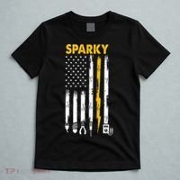 Electrician US Flag Sparky Tools T-Shirt thumb 5