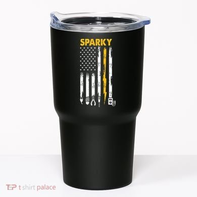 Electrician US Flag Sparky Tools Tumbler