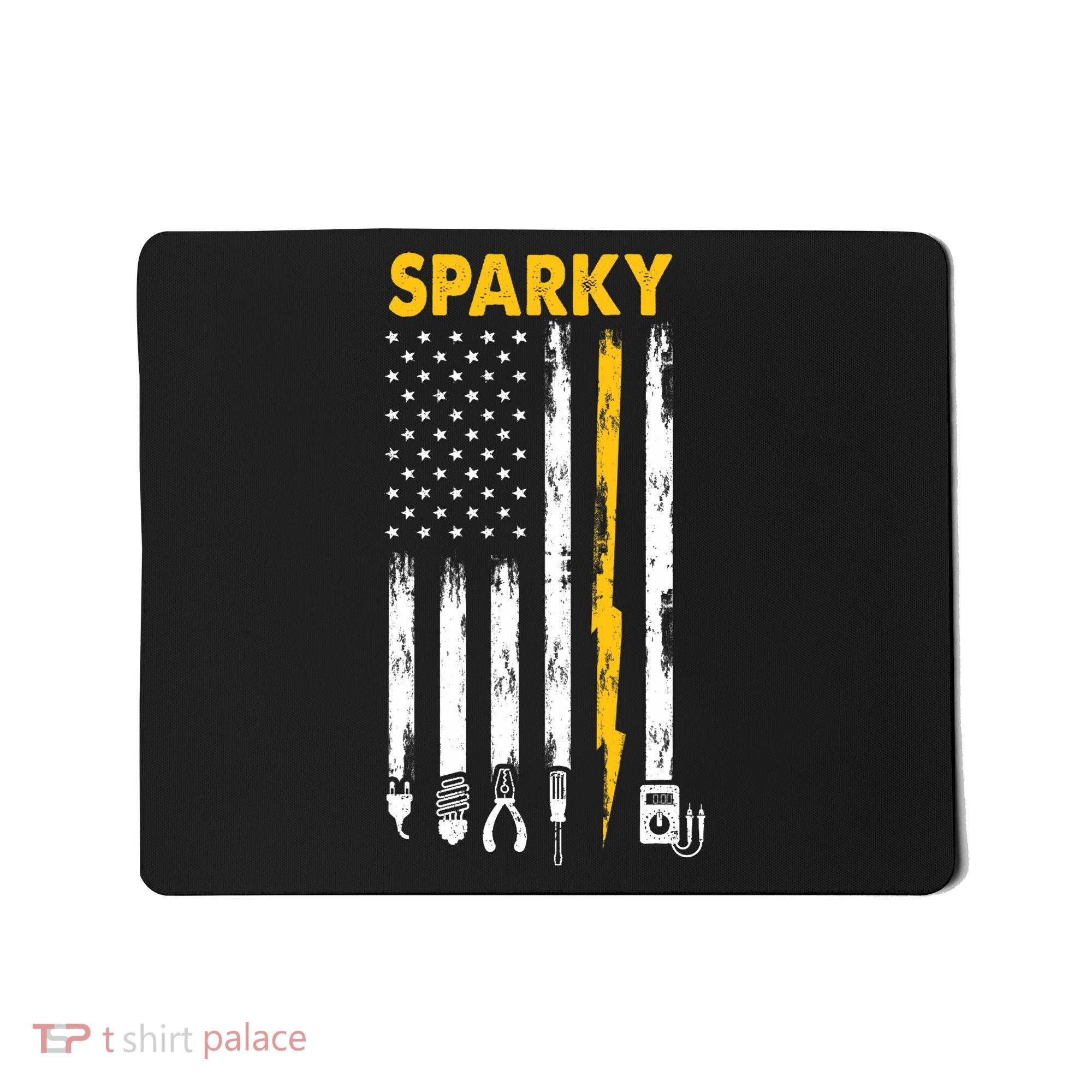Electrician US Flag Sparky Tools Mousepad