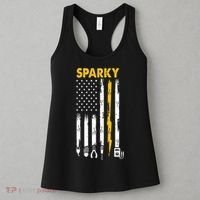 Electrician US Flag Sparky Tools Women's Tank Top thumb 3