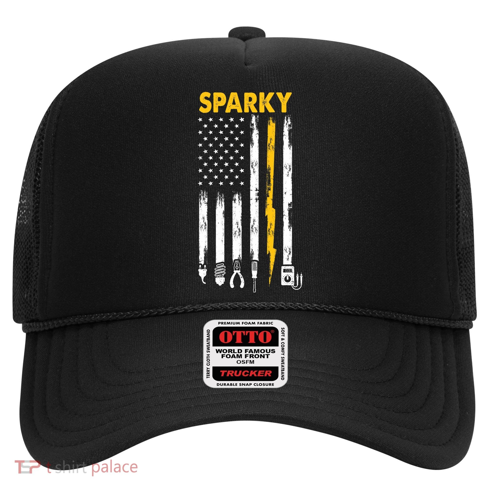 Electrician US Flag Sparky Tools Hat