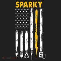 Electrician US Flag Sparky Tools Golf Towel thumb 3