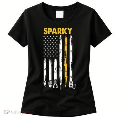 Electrician US Flag Sparky Tools Women's T-Shirt