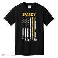 Electrician US Flag Sparky Tools Kids T-Shirt thumb 0