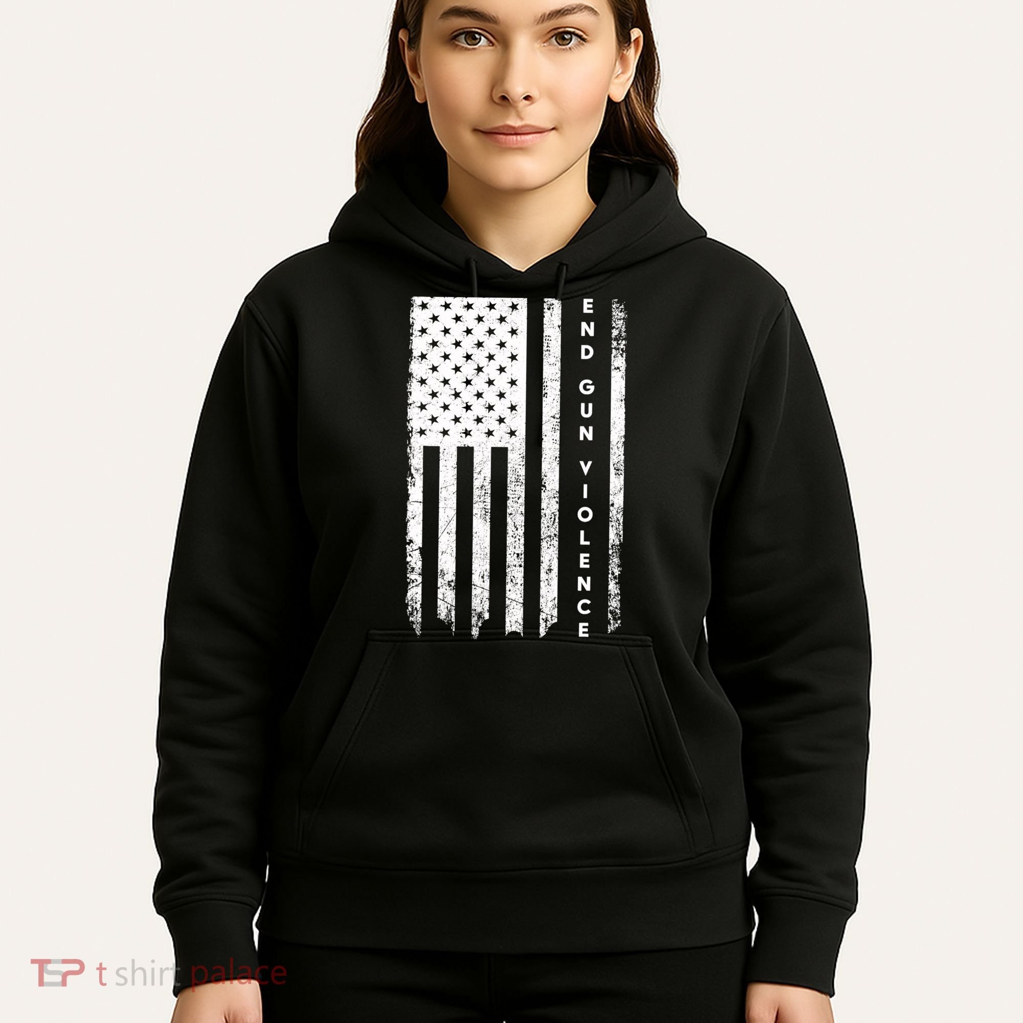 Enough USA Flag End Gun Violence Hoodie
