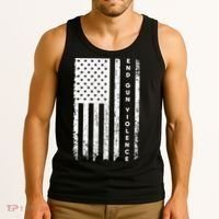 Enough USA Flag End Gun Violence Tank Top thumb 3