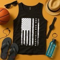 Enough USA Flag End Gun Violence Tank Top thumb 4