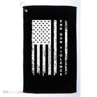 Enough USA Flag End Gun Violence Golf Towel thumb 0