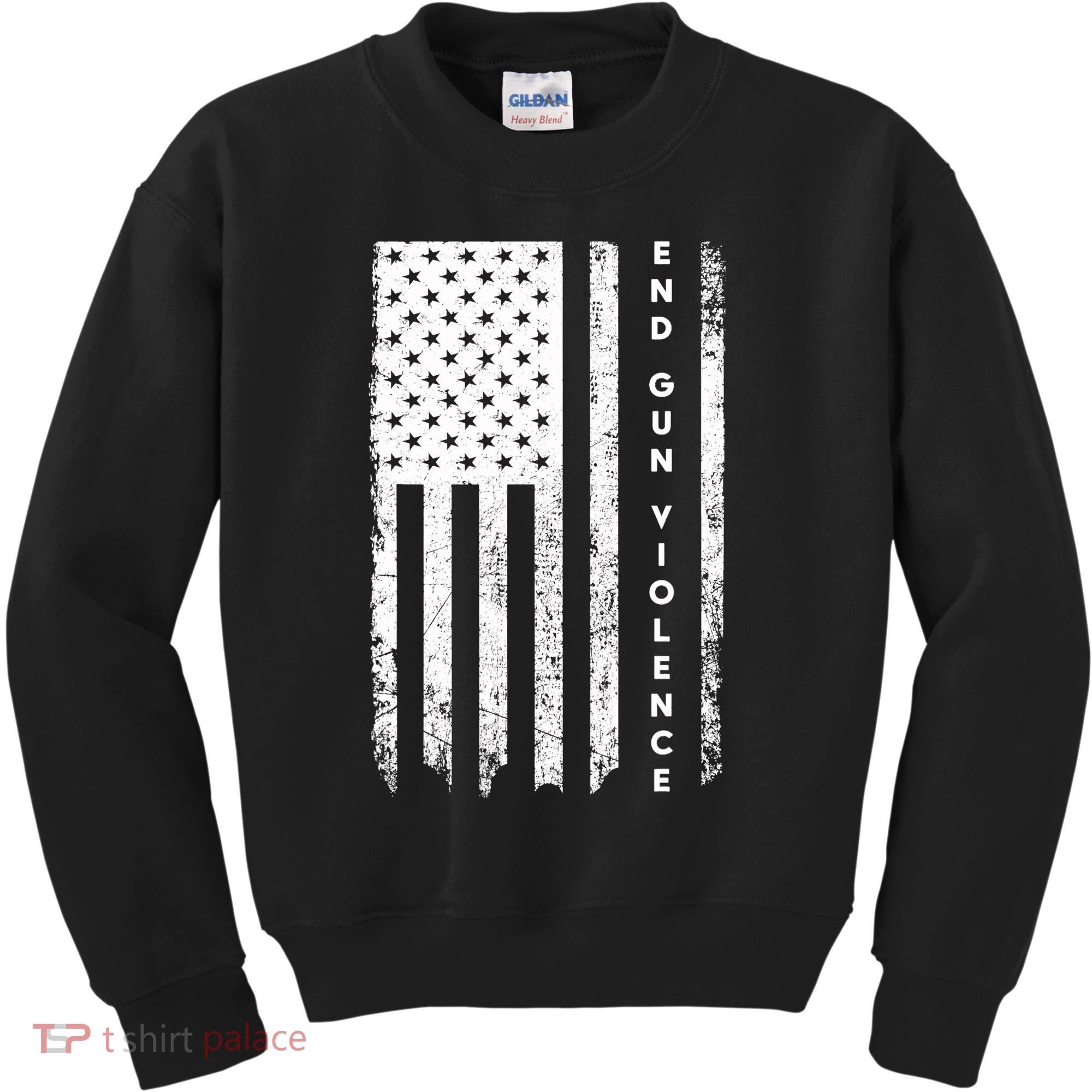 Enough USA Flag End Gun Violence Kids Sweatshirt