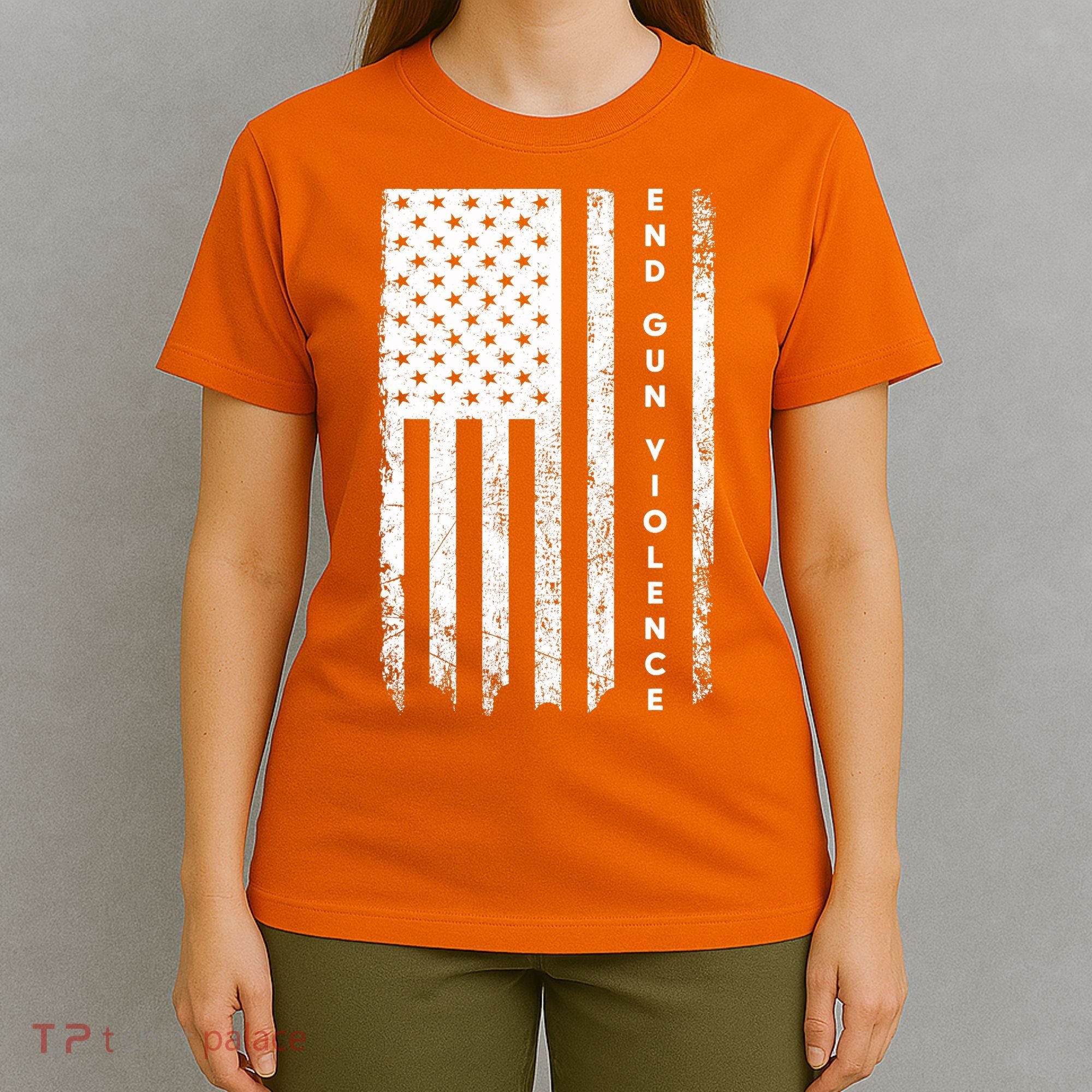 Enough USA Flag End Gun Violence T-Shirt