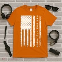 Enough USA Flag End Gun Violence T-Shirt thumb 5
