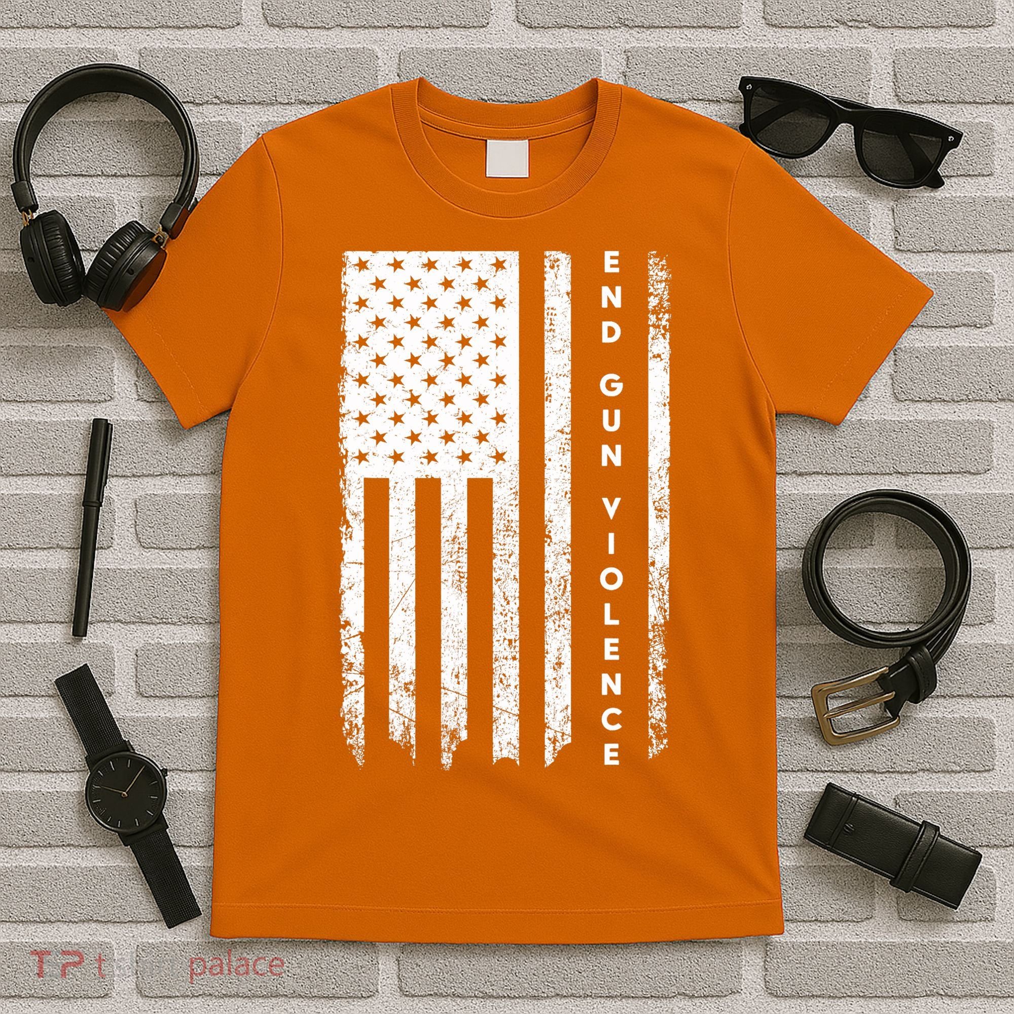 Enough USA Flag End Gun Violence T-Shirt