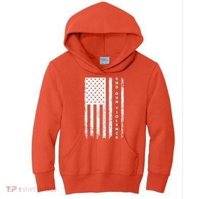 Enough USA Flag End Gun Violence Kids Hoodie