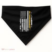 Electrician Us Flag Electricians Tools Cute Gift USA-Made Doggie Bandana thumb 0