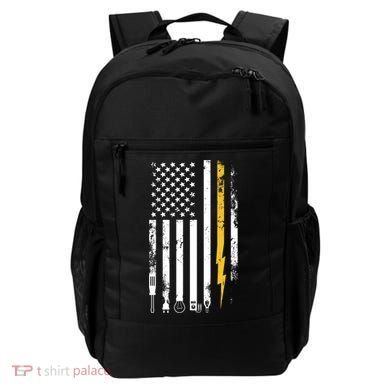 Electrician Us Flag Electricians Tools Cute Gift Backpack