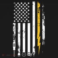Electrician Us Flag Electricians Tools Cute Gift Ornament thumb 1
