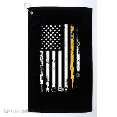 Electrician Us Flag Electricians Tools Cute Gift Golf Towel