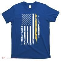 Electrician Us Flag Electricians Tools Cute Gift T-Shirt thumb 0
