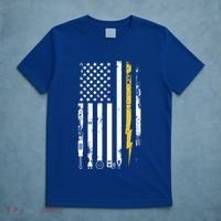 Electrician Us Flag Electricians Tools Cute Gift T-Shirt thumb 5