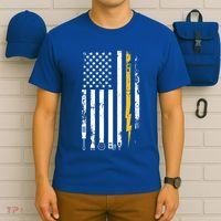 Electrician Us Flag Electricians Tools Cute Gift T-Shirt thumb 6