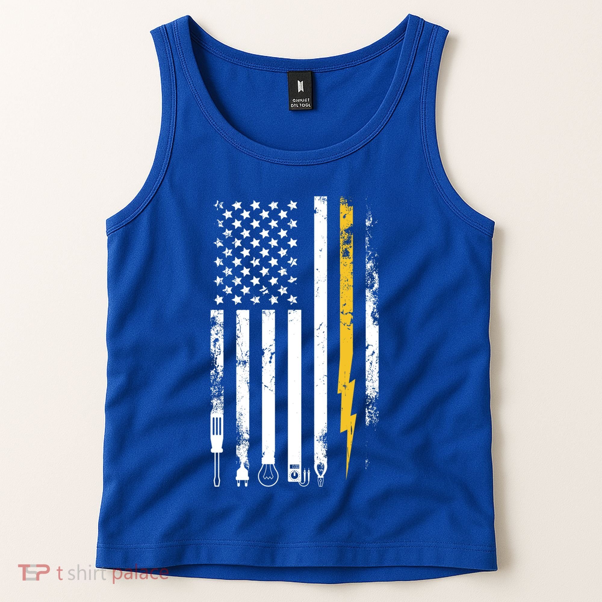 Electrician Us Flag Electricians Tools Cute Gift Tank Top