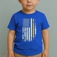 Electrician Us Flag Electricians Tools Cute Gift Toddler T-Shirt thumb 2