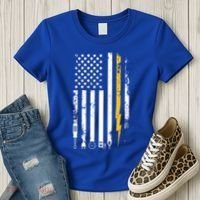 Electrician Us Flag Electricians Tools Cute Gift Women's T-Shirt thumb 3