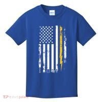 Electrician Us Flag Electricians Tools Cute Gift Kids T-Shirt thumb 0