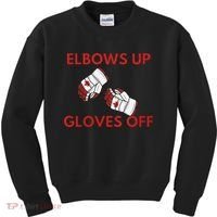 Elbows Up Gloves Off Canada Free Proud Canadian Kids Sweatshirt thumb 0