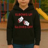 Elbows Up Gloves Off Canada Free Proud Canadian Kids Hoodie thumb 3