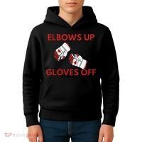 Elbows Up Gloves Off Canada Free Proud Canadian Kids Hoodie thumb 4