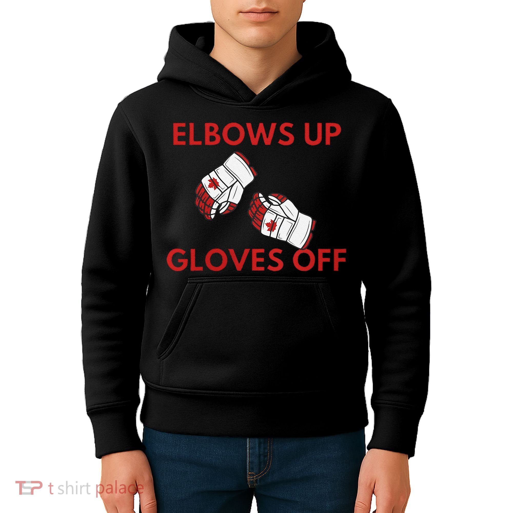 Elbows Up Gloves Off Canada Free Proud Canadian Kids Hoodie