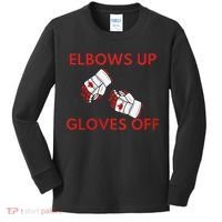 Elbows Up Gloves Off Canada Free Proud Canadian Kids Long Sleeve Shirt thumb 0