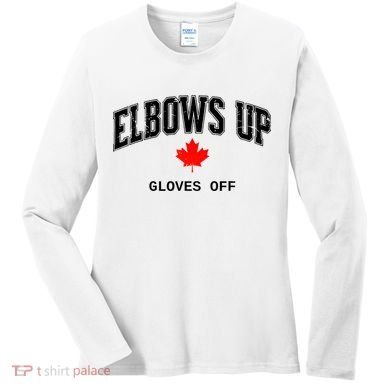 Elbows Up Gloves Off Vintage Women's Long Sleeve Shirt