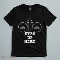Eyes Up Here With Cut Out For Boobs T-Shirt thumb 5
