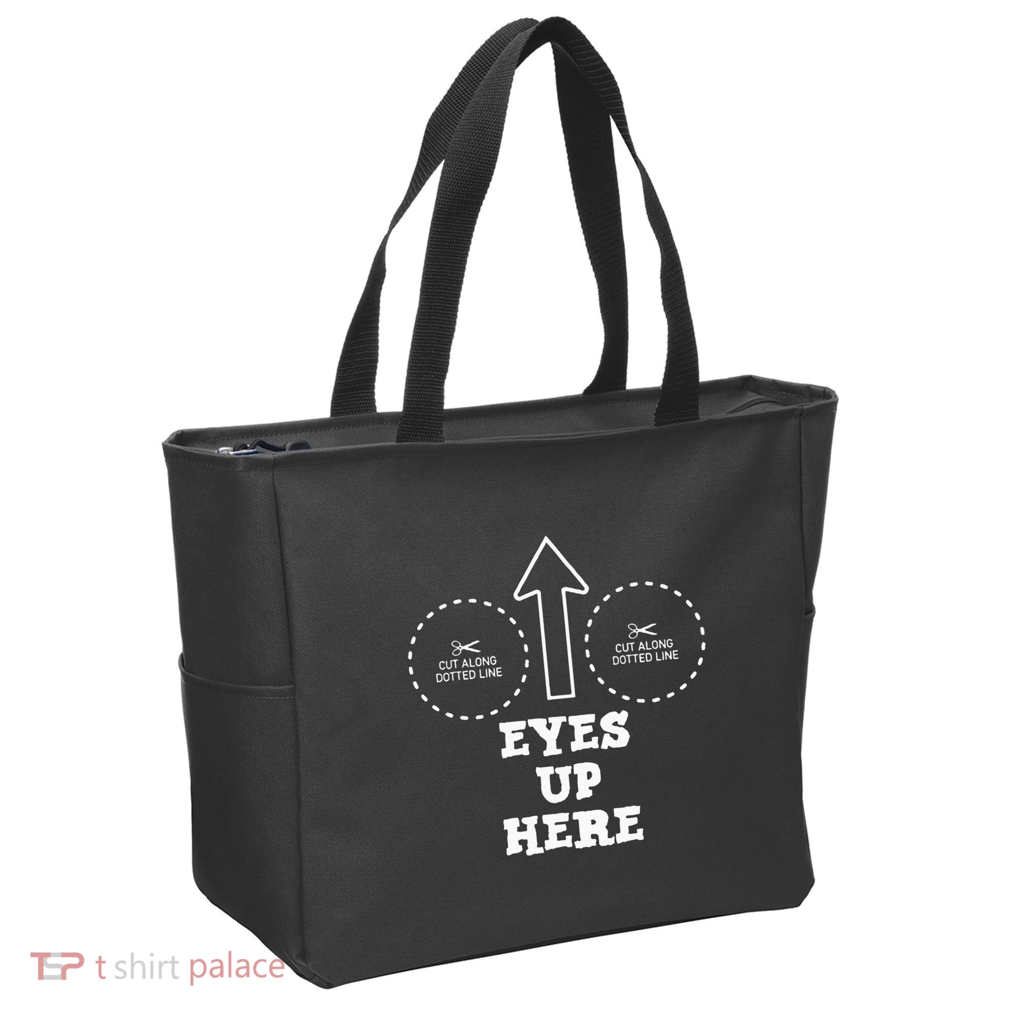 Eyes Up Here With Cut Out For Boobs Tote Bag