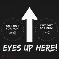 Eyes Up Here With Cutout For Boobs Funny Adult Ornament thumb 1