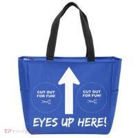 Eyes Up Here With Cutout For Boobs Funny Adult Tote Bag thumb 0