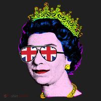 Elizabeth Union Jack Sunglasses Pop Art Queen Of England Great Gift Beanie thumb 2