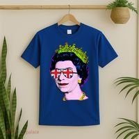 Elizabeth Union Jack Sunglasses Pop Art Queen Of England Great Gift T-Shirt thumb 2
