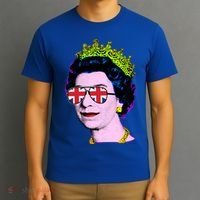 Elizabeth Union Jack Sunglasses Pop Art Queen Of England Great Gift T-Shirt thumb 3