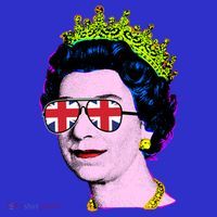 Elizabeth Union Jack Sunglasses Pop Art Queen Of England Great Gift Women's Tank Top thumb 5