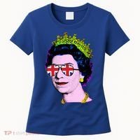 Elizabeth Union Jack Sunglasses Pop Art Queen Of England Great Gift Women's T-Shirt thumb 0