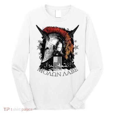 Epic Usa Molon Labe Come And Take Them Spartan 2nd Amendment Long Sleeve Shirt