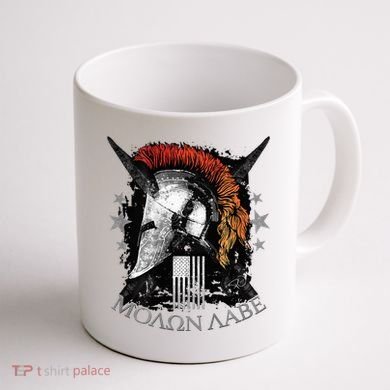 Epic Usa Molon Labe Come And Take Them Spartan 2nd Amendment Coffee Mug back