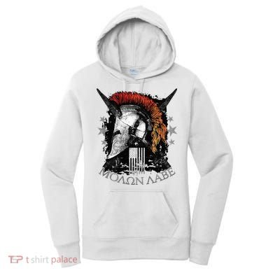 Epic Usa Molon Labe Come And Take Them Spartan 2nd Amendment Women's Hoodie